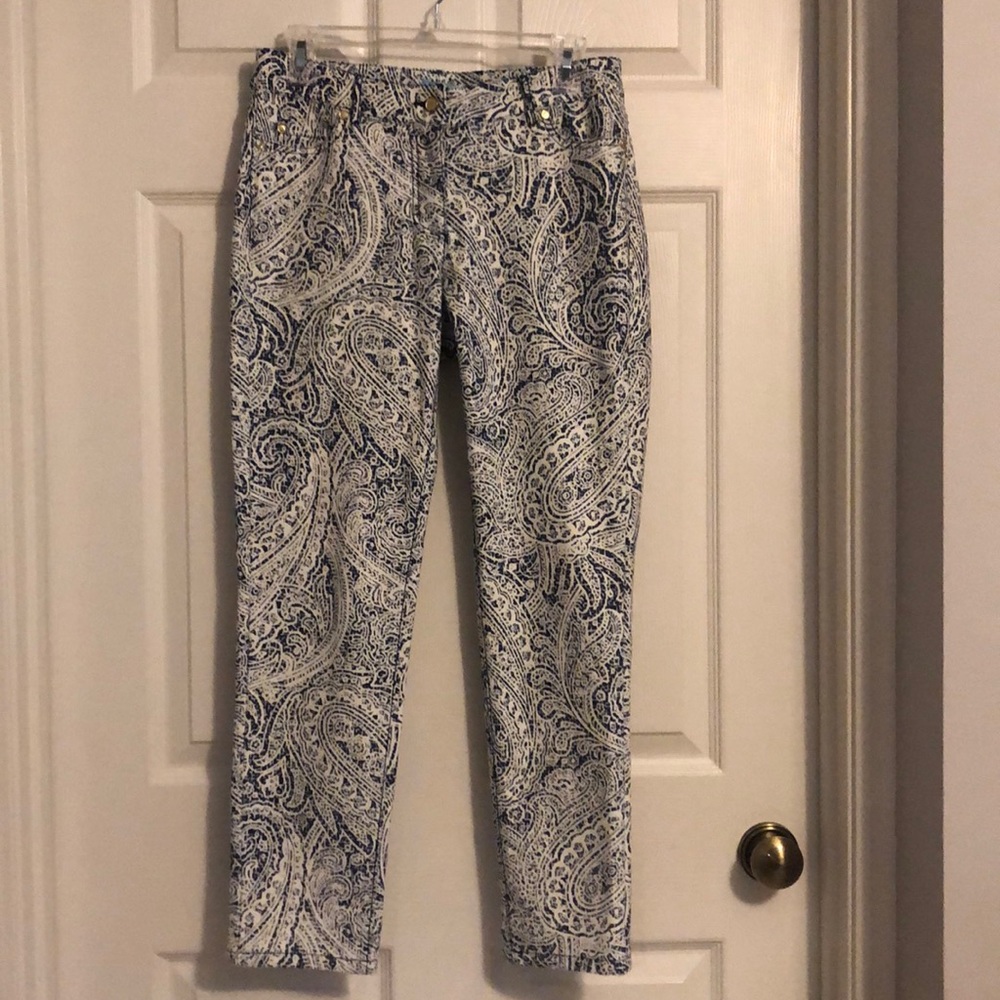 J. NcLaughlin Blue and White Pants